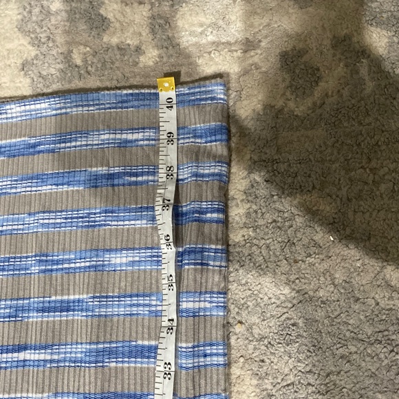 LuLaRoe Womens M EUC Gray/blue Striped 1/2 Sleeves Knee Length Scoop Neck EUC - Picture 4 of 4